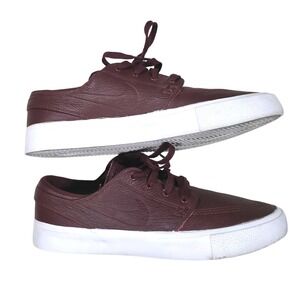 Nike SB Stefan Janoski Leather Skateboarding Shoes Burgundy Sneakers‎ Mens 9